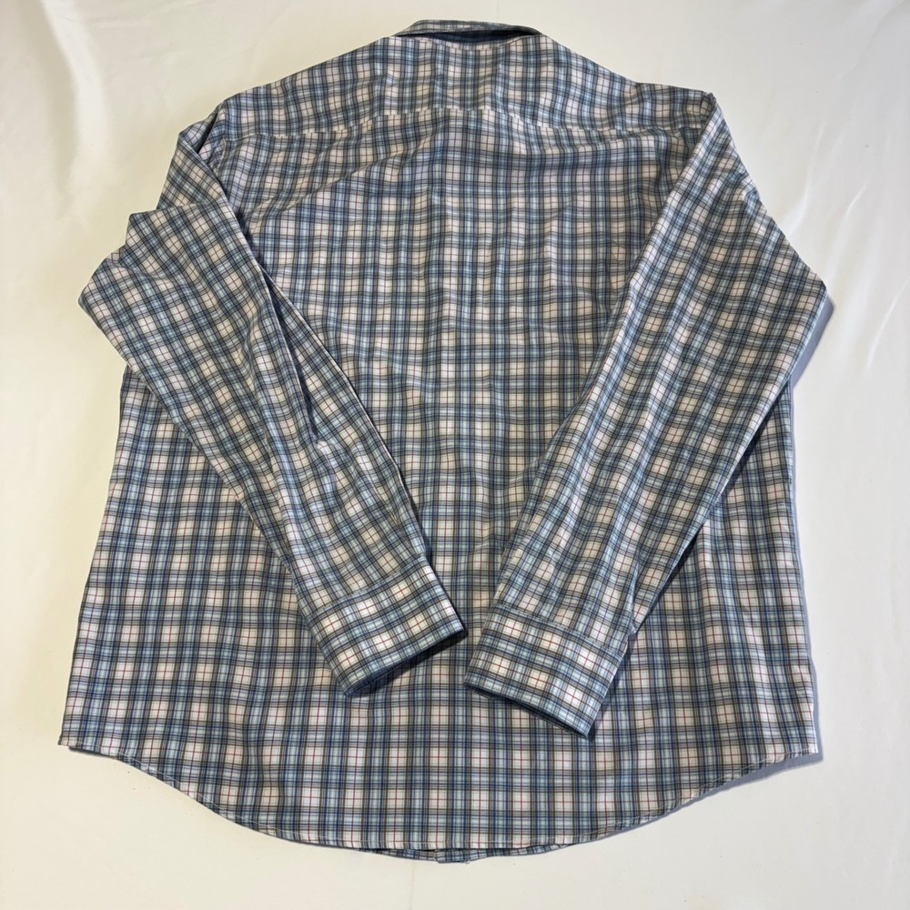 Peter Millar Crown Crafted Shirt XL Blue Plaid Long Sleeve Button Down - Picture 10 of 10